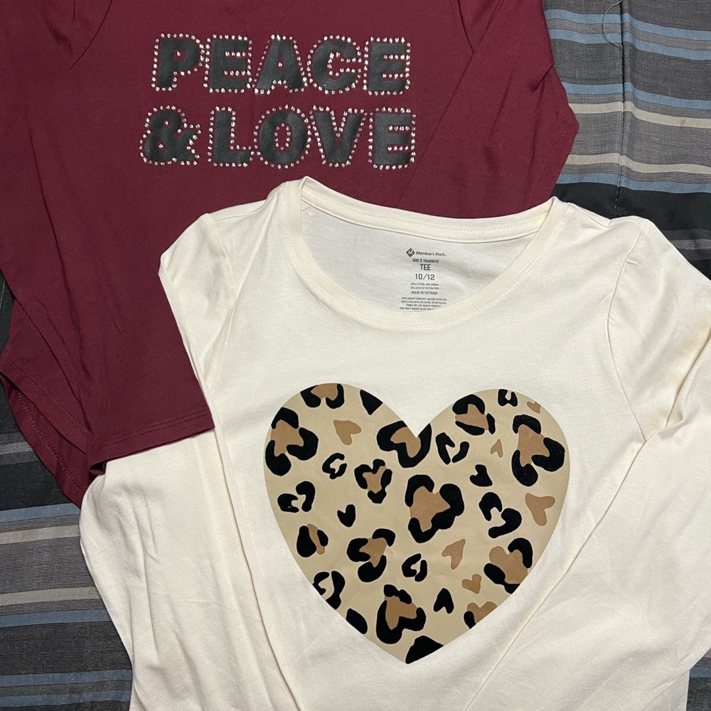 Members mark 10/12 girls shirts